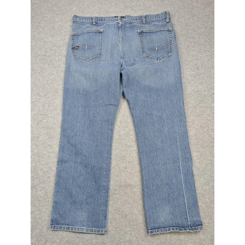 Ariat Rebar M4 Jeans Mens 44x32 Blue Med Wash Relaxed Bootcut Stretch Denim